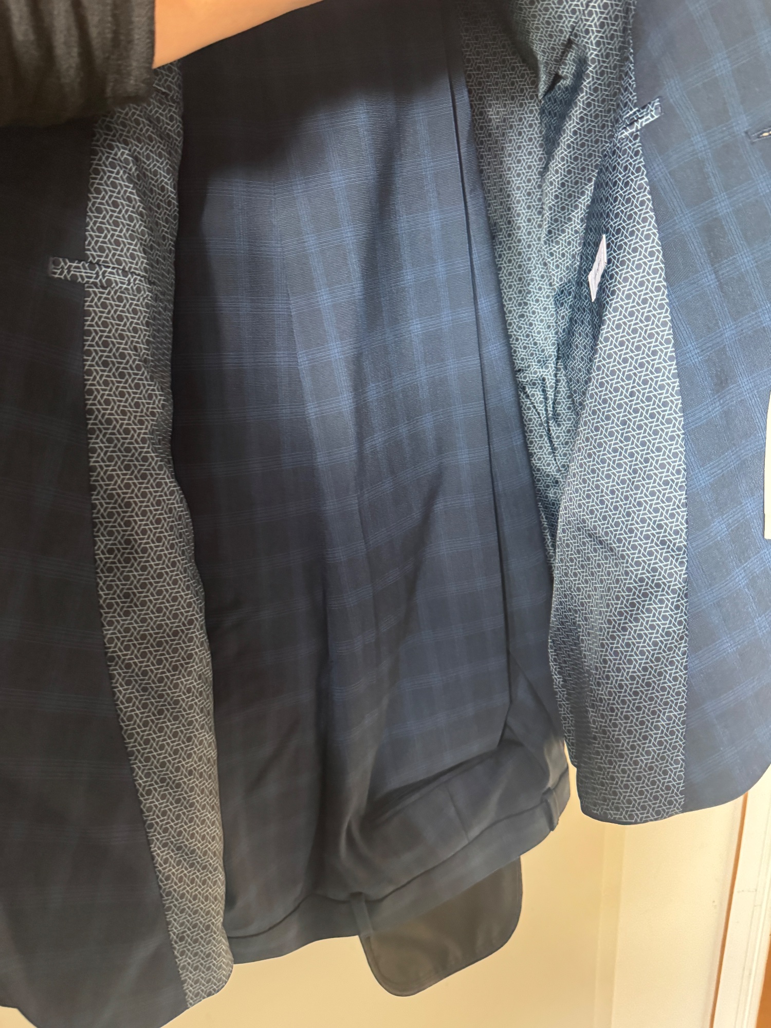 Isaac Dewhirst Anzug “Recycled Check”, Gr. 56 – dunkelblau