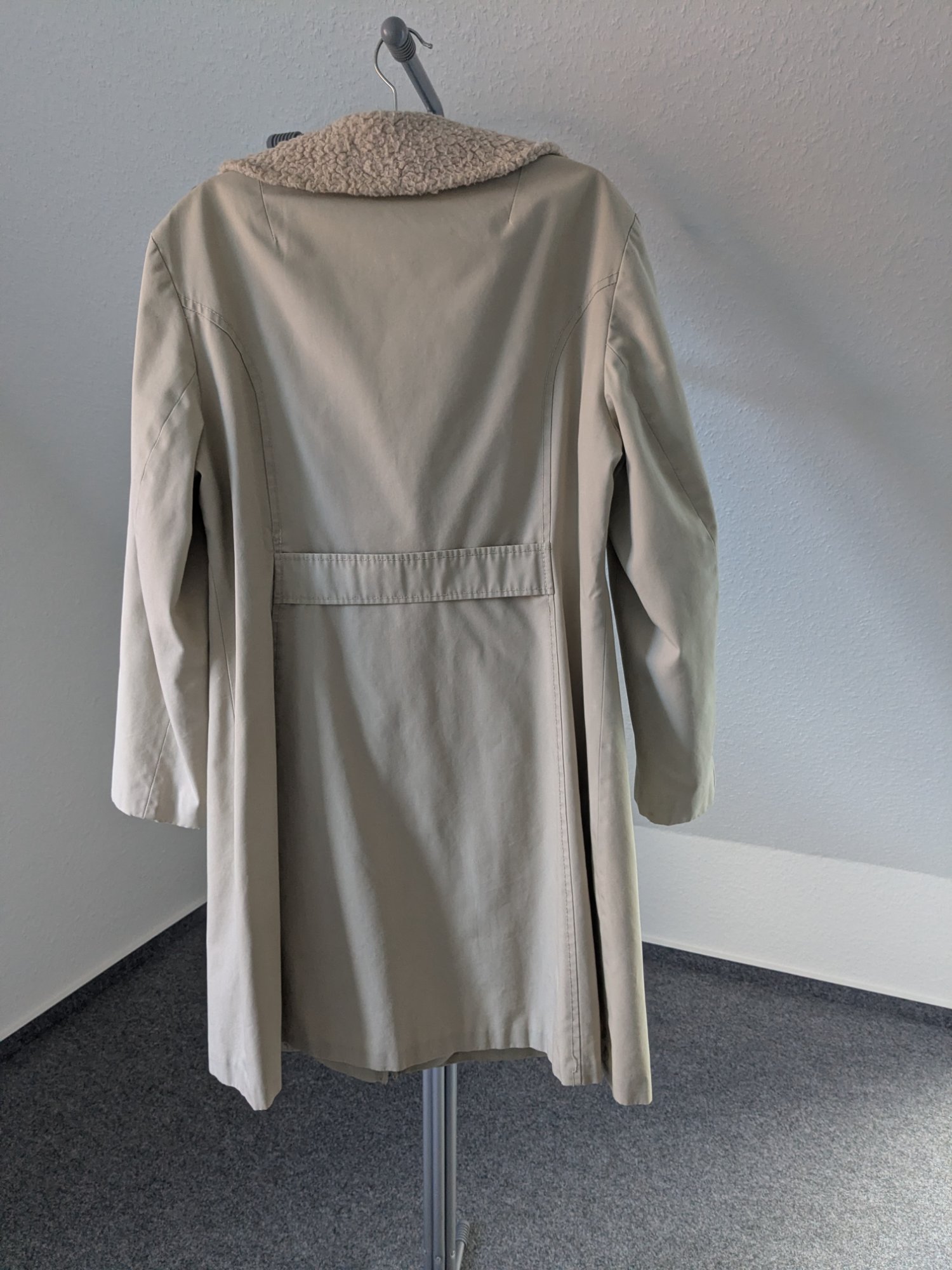 Vintage Damen Mantel mit Teddyfell-kragen Gr. 38