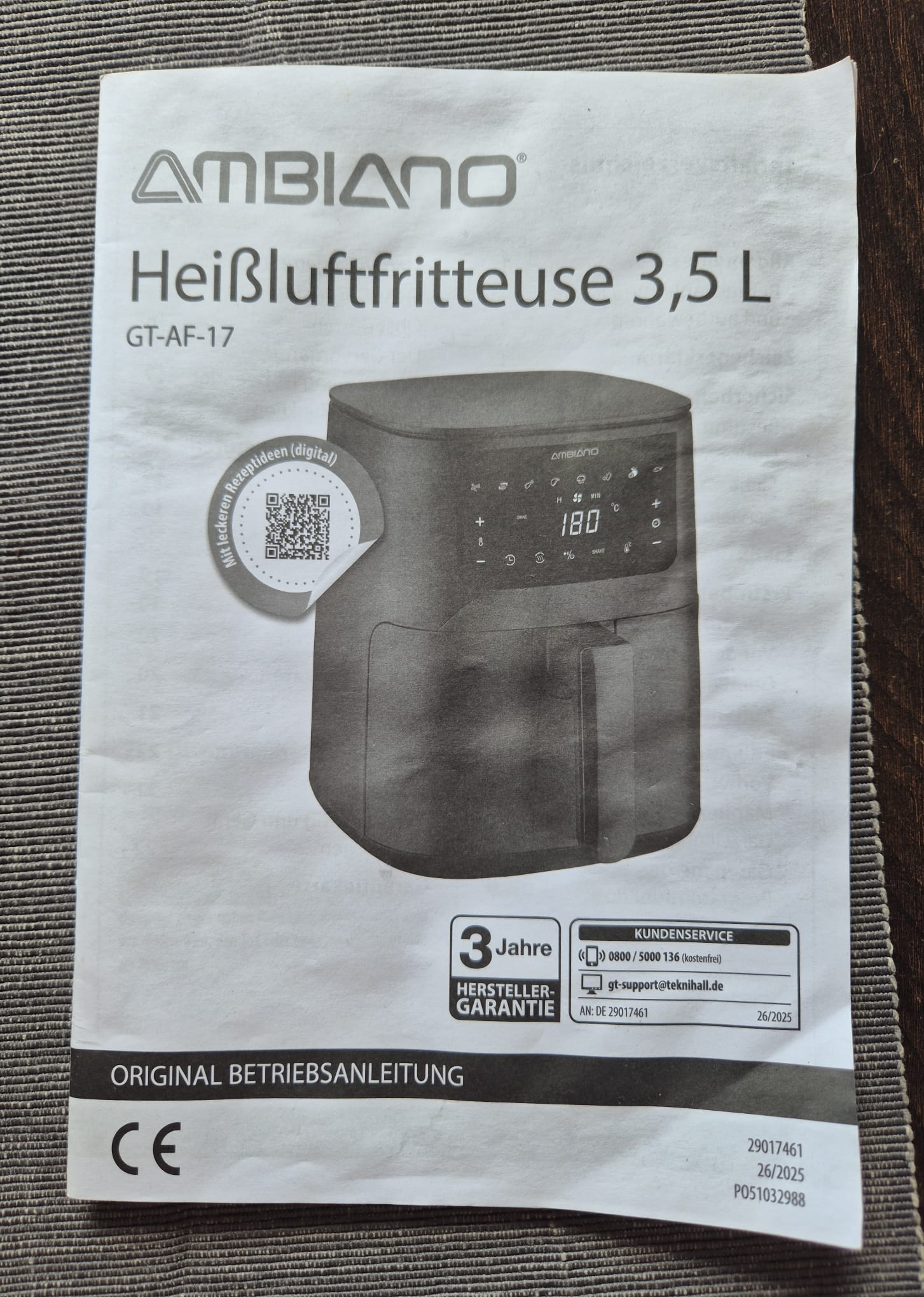 Heißluftfritteuse Ambiano